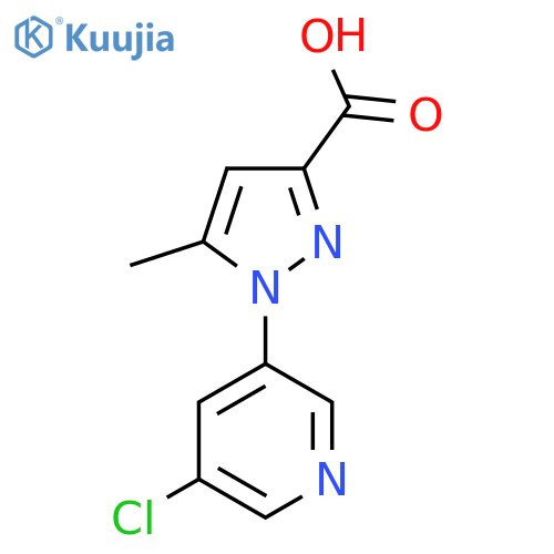 1-(5-chloropyridin-3-yl)-5-methyl-1H-pyrazole-3-carboxylic acid structure
