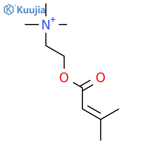 Ethanaminium,N,N,N-trimethyl-2-[(3-methyl-1-oxo-2-buten-1-yl)oxy]- structure