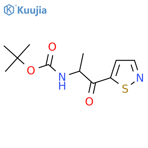 tert-butyl N-[1-oxo-1-(1,2-thiazol-5-yl)propan-2-yl]carbamate structure