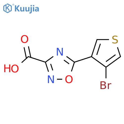 5-(4-bromothiophen-3-yl)-1,2,4-oxadiazole-3-carboxylic acid structure