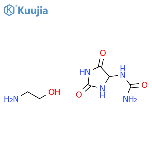 1-(2,5-Dioxo-4-imidazolidinyl)urea-2-aminoethanol (1:1) structure