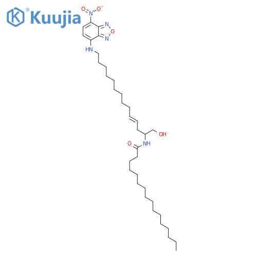 N-[1-hydroxy-14-[(4-nitro-2,1,3-benzoxadiazol-7-yl)amino]tetradec-4-en-2-yl]hexadecanamide structure
