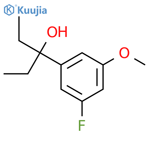3-(3-fluoro-5-methoxyphenyl)pentan-3-ol structure