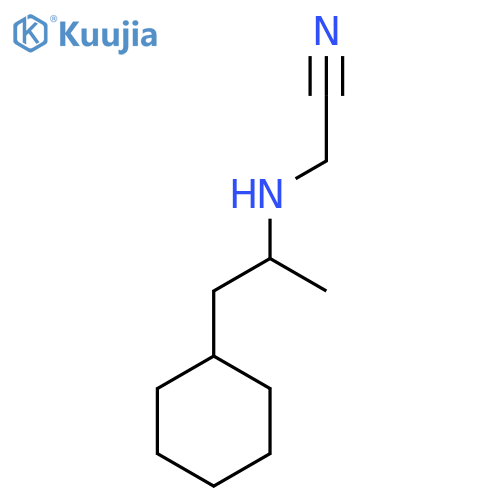 2-(1-cyclohexylpropan-2-yl)aminoacetonitrile structure