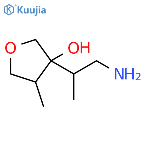 3-Furanol, 3-(2-amino-1-methylethyl)tetrahydro-4-methyl- structure