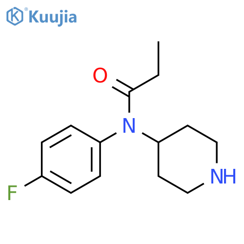 Propanamide, N-(4-fluorophenyl)-N-4-piperidinyl- structure