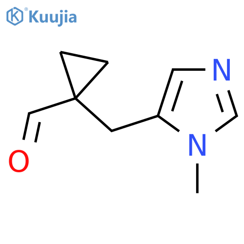 1-(1-methyl-1H-imidazol-5-yl)methylcyclopropane-1-carbaldehyde structure
