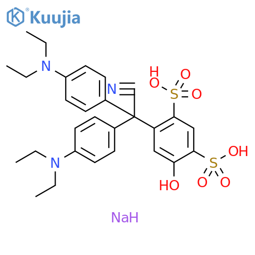 1,3-Benzenedisulfonic acid, 4-[cyanobis[4-(diethylamino)phenyl]methyl]-6-hydroxy-, sodium salt (1:2) structure