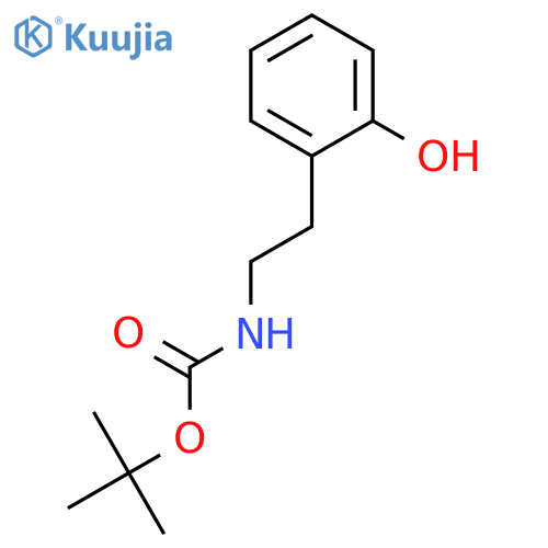 tert-butyl 2-hydroxyphenethylcarbamate structure