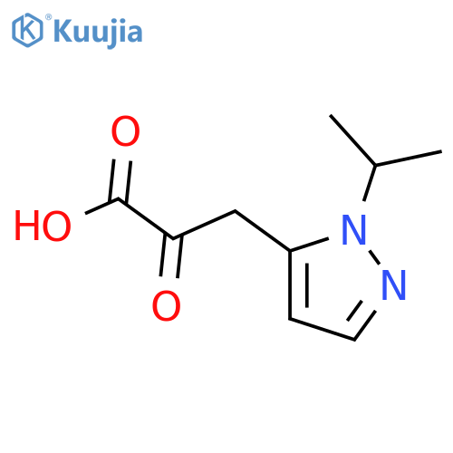 2-oxo-3-1-(propan-2-yl)-1H-pyrazol-5-ylpropanoic acid structure