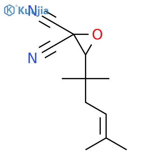 2,2-Oxiranedicarbonitrile, 3-(1,1,4-trimethyl-3-pentenyl)- structure