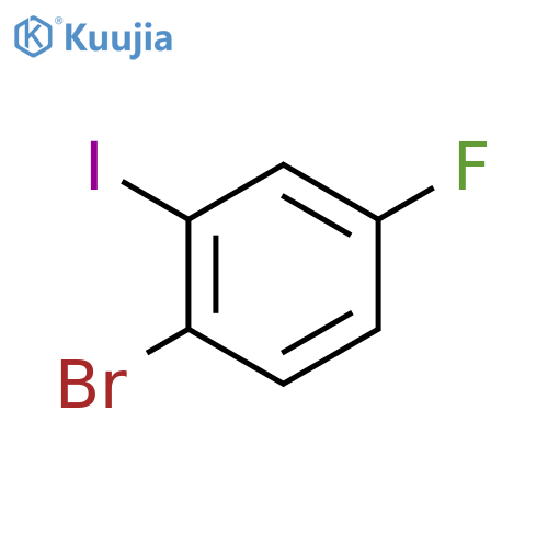 1-Bromo-4-fluoro-2-iodobenzene structure