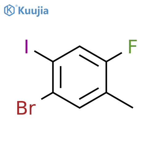 1-Bromo-4-fluoro-2-iodo-5-methylbenzene structure