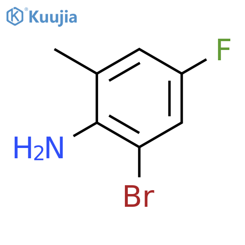 2-bromo-4-fluoro-6-methyl-aniline structure