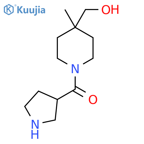 (4-(Hydroxymethyl)-4-methylpiperidin-1-yl)(pyrrolidin-3-yl)methanone structure
