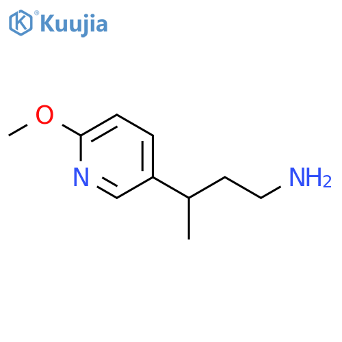 3-(6-methoxypyridin-3-yl)butan-1-amine structure