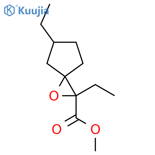 Methyl 2,5-diethyl-1-oxaspiro[2.4]heptane-2-carboxylate structure