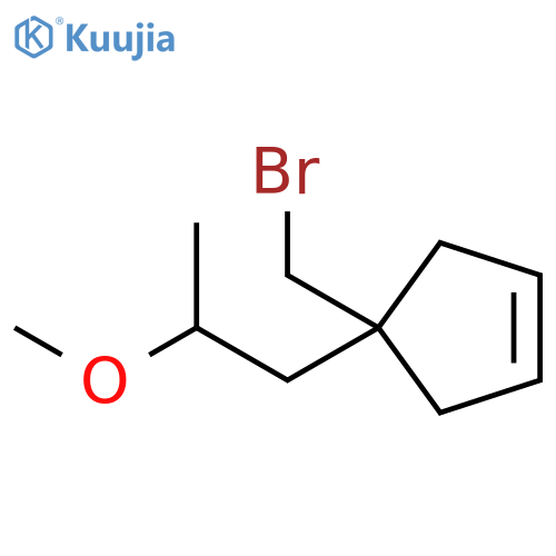 Cyclopentene, 4-(bromomethyl)-4-(2-methoxypropyl)- structure