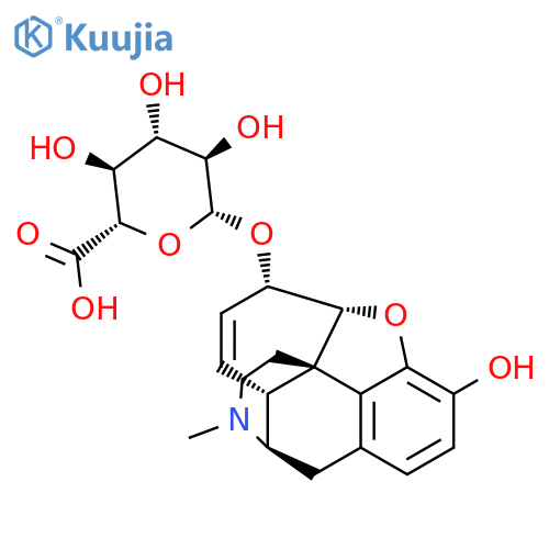 b-D-Glucopyranosiduronic acid, (5a,6a)-7,8-didehydro-4,5-epoxy-3-hydroxy-17-methylmorphinan-6-yl(9CI) structure