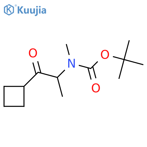 tert-butyl N-(1-cyclobutyl-1-oxopropan-2-yl)-N-methylcarbamate structure