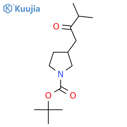 Tert-butyl 3-(3-methyl-2-oxobutyl)pyrrolidine-1-carboxylate structure
