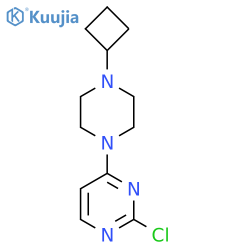2-Chloro-4-(4-cyclobutylpiperazin-1-yl)pyrimidine structure