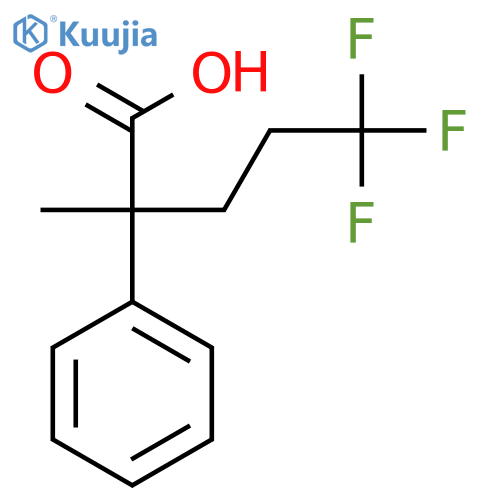 5,5,5-Trifluoro-2-methyl-2-phenylpentanoic acid structure