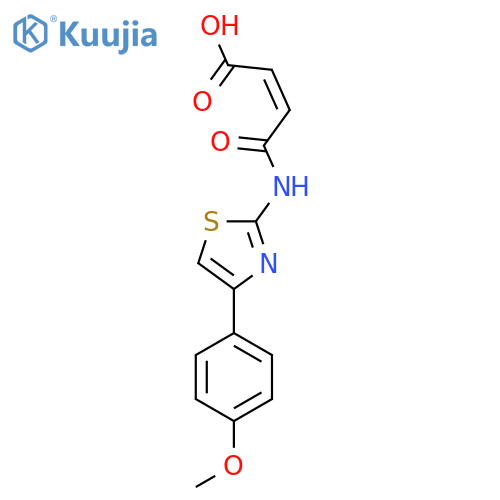 (2Z)-3-{4-(4-methoxyphenyl)-1,3-thiazol-2-ylcarbamoyl}prop-2-enoic acid structure
