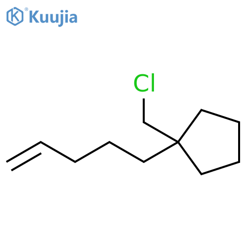 Cyclopentane, 1-(chloromethyl)-1-(4-penten-1-yl)- structure