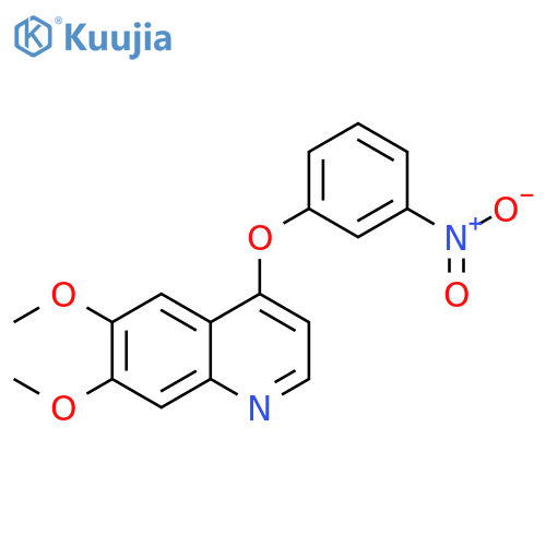 Quinoline, 6,7-dimethoxy-4-(3-nitrophenoxy)- structure