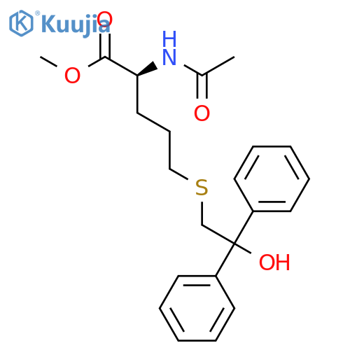 L-Norvaline, N-acetyl-5-[(2-hydroxy-2,2-diphenylethyl)thio]-, methyl ester structure