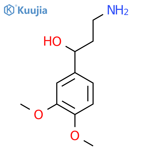 3-Amino-1-(3,4-dimethoxyphenyl)propan-1-ol structure