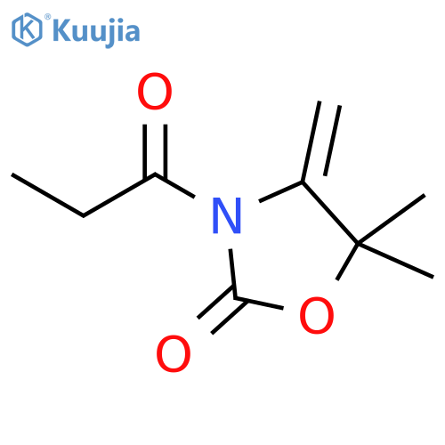 2-Oxazolidinone, 5,5-dimethyl-4-methylene-3-(1-oxopropyl)- structure