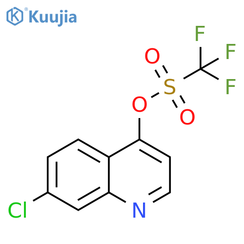 Methanesulfonic acid, trifluoro-, 7-chloro-4-quinolinyl ester structure