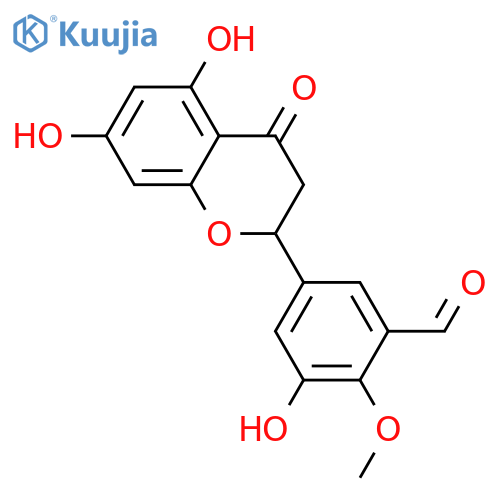 3'-Formyl-5,5',7-trihydroxy-4'-methoxyflavanone; (S)-form structure