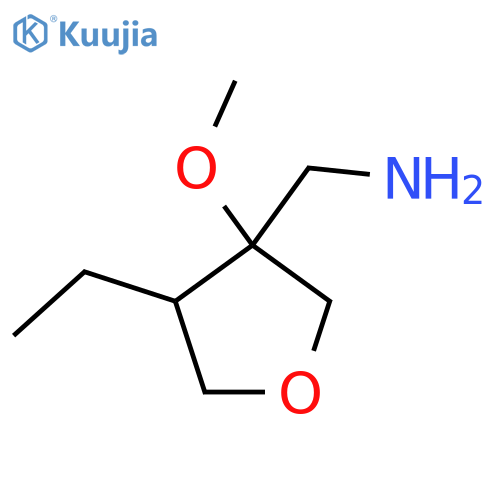 (4-ethyl-3-methoxyoxolan-3-yl)methanamine structure