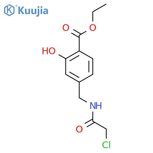 Benzoic acid, 4-[[(chloroacetyl)amino]methyl]-2-hydroxy-, ethyl ester structure
