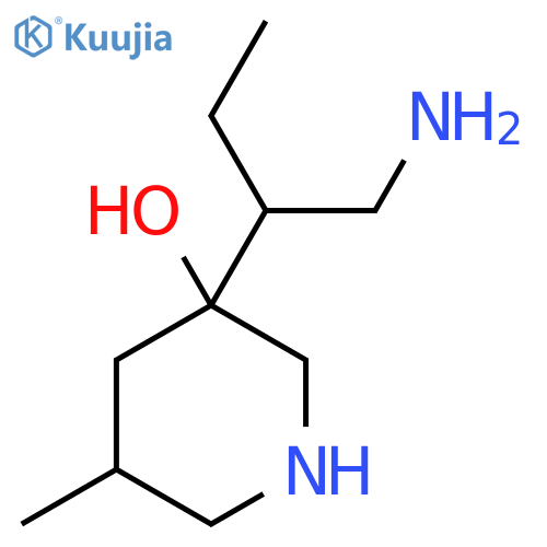 3-Piperidinol, 3-[1-(aminomethyl)propyl]-5-methyl- structure