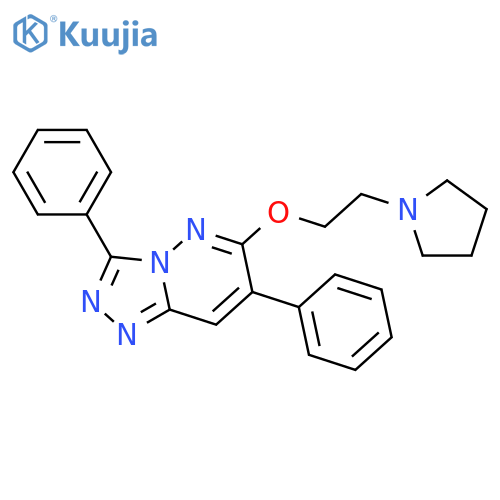 1,2,4-Triazolo[4,3-b]pyridazine, 3,7-diphenyl-6-[2-(1-pyrrolidinyl)ethoxy]- structure