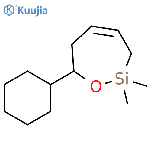 1-Oxa-2-silacyclohept-4-ene, 7-cyclohexyl-2,2-dimethyl- structure