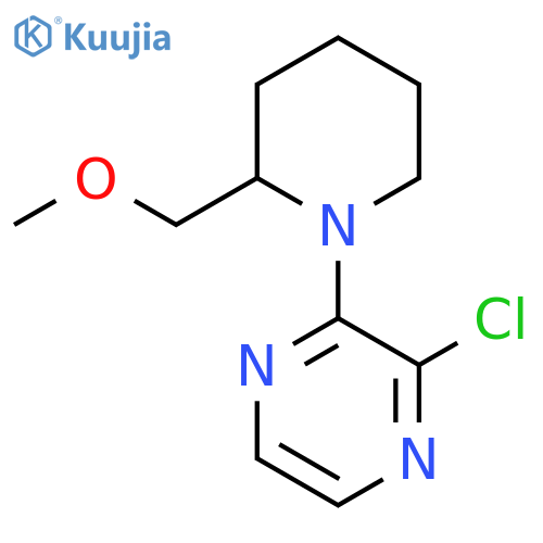 2-Chloro-3-(2-(methoxymethyl)piperidin-1-yl)pyrazine structure
