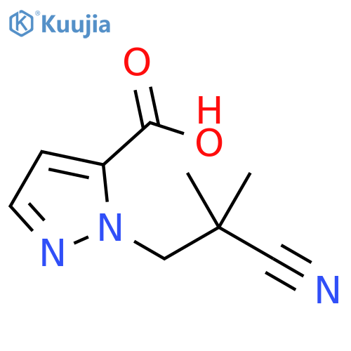 1H-Pyrazole-5-carboxylic acid, 1-(2-cyano-2-methylpropyl)- structure