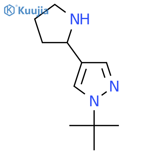 1-tert-butyl-4-(pyrrolidin-2-yl)-1H-pyrazole structure