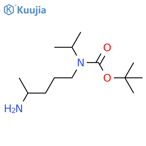 tert-butyl N-(4-aminopentyl)-N-(propan-2-yl)carbamate structure