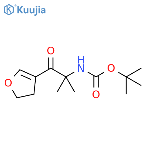 Carbamic acid, N-[2-(4,5-dihydro-3-furanyl)-1,1-dimethyl-2-oxoethyl]-, 1,1-dimethylethyl ester structure