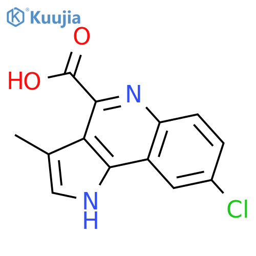 1H-PYRROLO[3,2-C]QUINOLINE-4-CARBOXYLIC ACID, 8-CHLORO-3-METHYL- structure