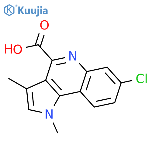 1H-Pyrrolo[3,2-c]quinoline-4-carboxylic acid, 7-chloro-1,3-dimethyl- structure