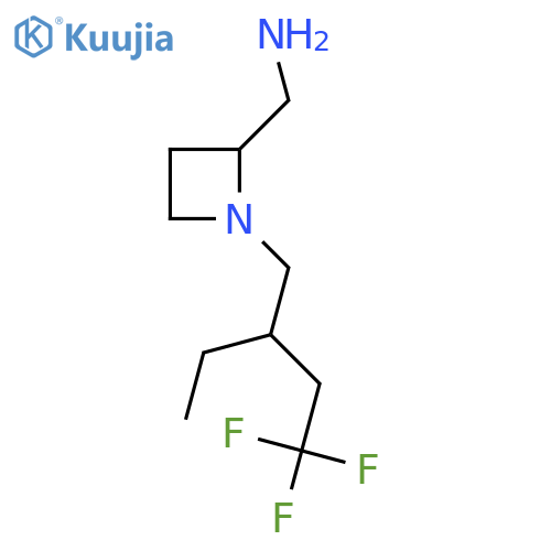 1-(2-ethyl-4,4,4-trifluorobutyl)azetidin-2-ylmethanamine structure