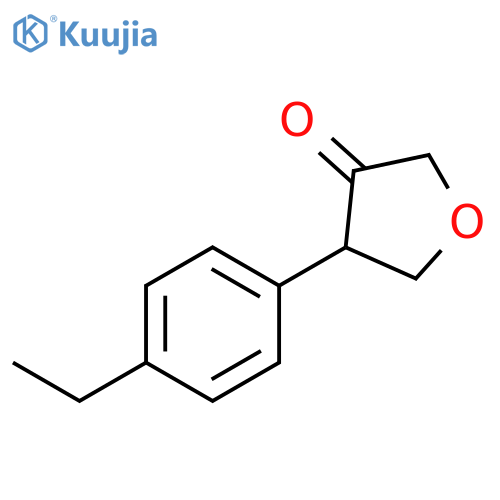 4-(4-ethylphenyl)oxolan-3-one structure