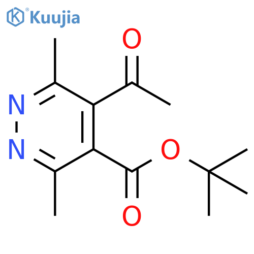 4-Pyridazinecarboxylic acid, 5-acetyl-3,6-dimethyl-, 1,1-dimethylethylester structure